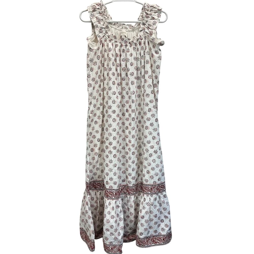 Cleobella Cream and Red Midi Dress